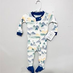 Burt's Bees Baby Footed Zip Snug Fit Sleeper Size 3-6 Months NWT